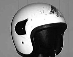 Photo 1  Impact mark on helmet