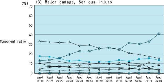 (3) Major damage, Serious injury