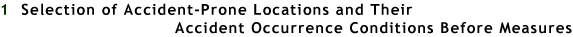 1 Selection of Accident-Prone Locations and Their Accident Occurrence Conditions Before Measures