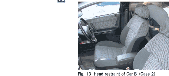 Fig.13 Head restraint of Car B (Case 2)