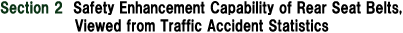 Section 2  Safety Enhancement Capability of Rear Seat Belts, Viewed from Traffic Accident Statistics