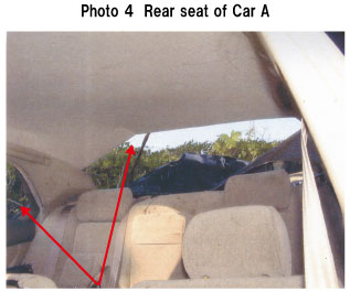 Photo 4  Rear seat of Car A