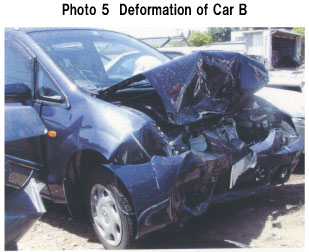 Photo 5  Deformation of Car B