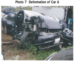 Photo 7  Deformation of Car A