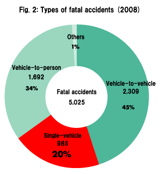 Fig. 2: Types of fatal accidents (2008)