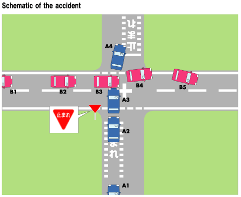 Schematic of the accident